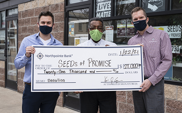 Check presentation between Northpointe Bank and Seeds of Promise in January 2021